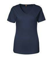 T-shirt - splot interlock v- neck marki ID, Granatowy
