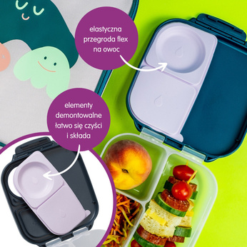 B.Box Zestaw Mini Lunchbox + Butelka tritanowa ze słomką 450ml Strawberry Shake