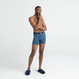 Comfortable men's SAXX ULTRA Boxer Brief Fly - navy blue.