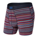 Herren-Schnelltrocknungs-Boxershorts SAXX VIBE Boxer Brief Streifen - mehrfarbig