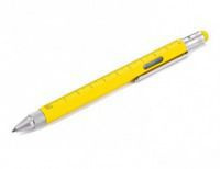 multifunctional ballpoint pen TROIKA construction - yellow.