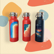 Stahlthermalflasche Dr. Bacty Iris - schwarz -Bieszczady