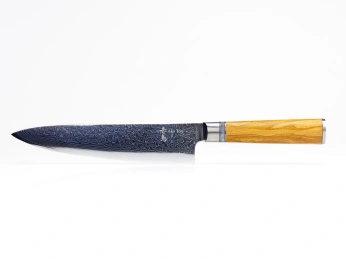 Aka Tori Damaszener-Chefmesser 8" mit Gravur - Kyoto Olive
