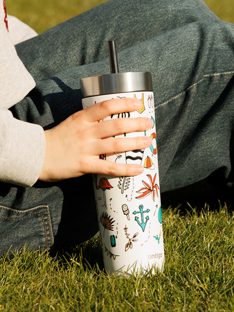 Thermal mug with straw Contigo Luxe Tumbler 720 ml - Summer - Salt