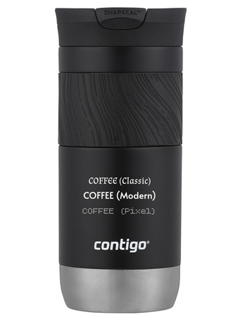 Contigo Byron 2.0 470ml Thermobecher mit Gravur - Schwarz glänzend