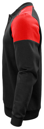 Two-tone polo-style Prime Polosweater hoodie by Printer brand - Black - Red.