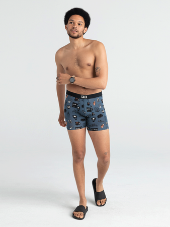 Men's quick-drying SAXX VIBE Boxer Briefs - wild west gray.