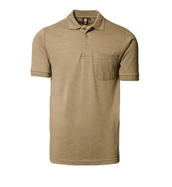 Classic polo t -shirt pocket ID, beige