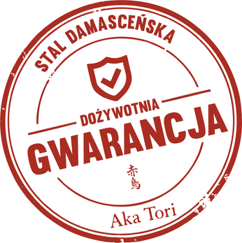 Ekskluzywny Nóż Santoku Aka Tori Kyoto Olive 7" ze Stali Damasceńskiej – Prezent Biznesowy z Opcją Graweru