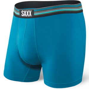 Herren-Schnelltrocknungs-Boxershorts SAXX VIBE Boxer Brief - blau