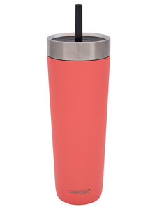 Kubek termiczny ze słomką Luxe Tumbler 720ml - Coral