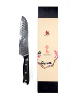 Exclusive Aka Tori Osaka Pro 7" Santoku Knife – Damascus Steel Business Gift with Custom Engraving Option
