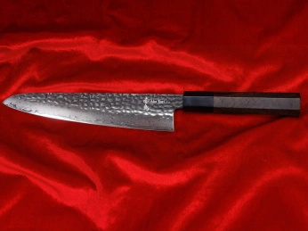 Aka Tori Damaszener-Chefmesser 8" mit Gravur - Tokyo Black