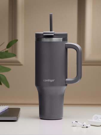 Thermal mug with straw Contigo Streeterville Tumbler 1200 ml - Darkstone