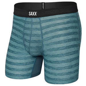 Herrenkühlboxershorts / Sportunterwäsche mit Reißverschluss SAXX HOT SHOT Boxer Brief Fly - türkis