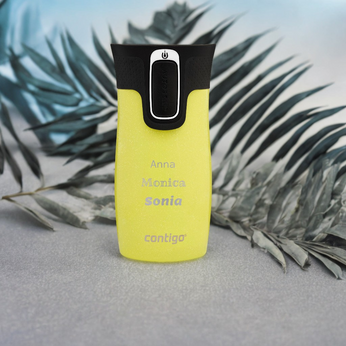 Contigo West Loop Mini 300ml thermal mug with engraving - Limelight