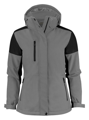 Zweifarbige wattierte Softshelljacke Prime Padded Softshell Lady von Printer - Grau.