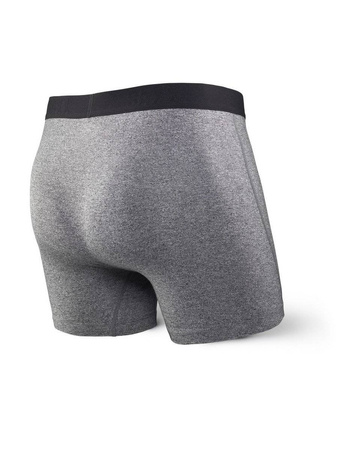 Bokserki męskie wygodne SAXX ULTRA Boxer Brief Fly - szary melanż