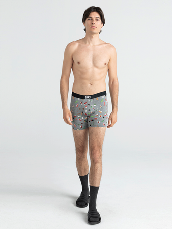 Herren-Schnelltrocknungs-Boxershorts SAXX VIBE Boxer Brief Sushi - Grau