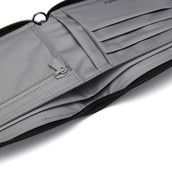 Portfel antykradzieżowy męski mały RFID Pacsafe - czarny