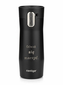 Thermal mug Contigo West Loop 3.0 with custom inscription- engraved - Balck