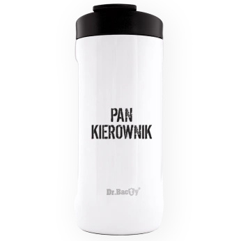 Kubek do samochodu Dr.Bacty Notus 360 ml - Dla kierownika - biały