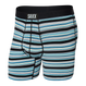 Herrenunterhosen bequem SAXX ULTRA Boxer Brief Fly Streifen - blau