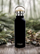 Steel thermal bottle Dr. Bacty Iris - black