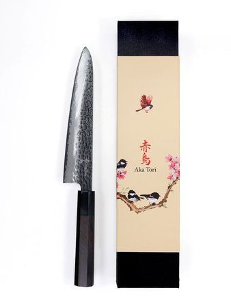 Exclusive Aka Tori Tokyo Black 8" Chef's Knife – Damascus Steel Business Gift with Custom Engraving Option