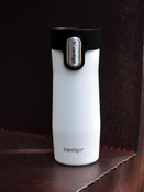 Kubek termiczny Contigo West Loop 3.0 470ml - Buldog Francuski - Biały Mat