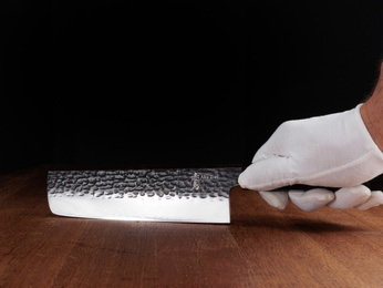 Nóż Nakiri do warzyw Aka Tori ze stali damasceńskiej 7" - Tokyo Black