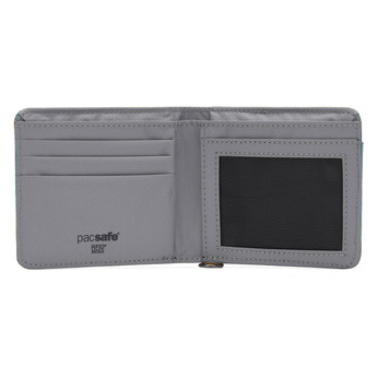 Portfel antykradzieżowy mały RFID Pacsafe - miętowy