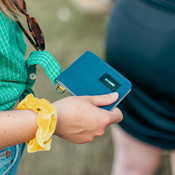 Recycelte RFIDsafe-Geldbörse mit Diebstahlschutz - marineblau