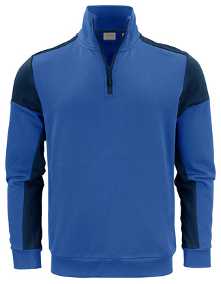 Zweifarbiger Half-Zip-Pullover der Marke Printer - Blau - Dunkelblau.
