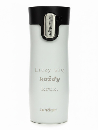 Kubek termiczny z grawerem Contigo West Loop 3.0 470 ml - Biały Mat