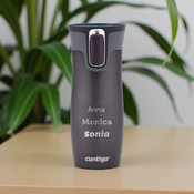 Thermal mug Contigo West Loop 2.0 with custom inscription - engraved - Gunmetal