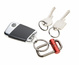 keychain with 3 TROIKA 2-way key rings - red