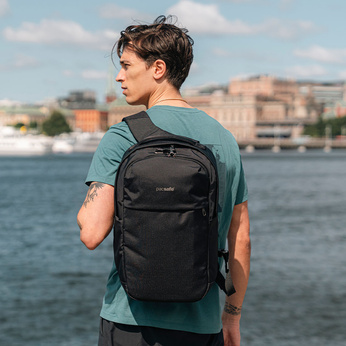 Pacsafe vibe 20l anti-diebstahl-touring-rucksack - schwarz