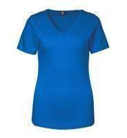 T-shirt - splot interlock v- neck marki ID, Błękitny