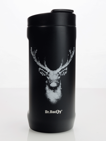 Thermobecher für Kaffee 2-in-1 Dr.Bacty Notus 360 ml - schwarz