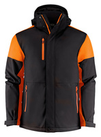 Dwukolorowy ocieplany softshell Prime Padded Softshell marki Printer - Czarno - pomarańczowy