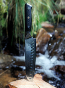 Ekskluzywny Nóż Santoku Aka Tori Osaka Pro 7" ze Stali Damasceńskiej – Prezent Biznesowy z Opcją Graweru