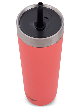 Thermal mug with straw Contigo Luxe Tumbler 720 ml - Coral