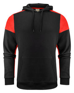 Zweifarbiger Kapuzenpullover Prime Hoodie von der Marke Printer - Schwarz - Rot.