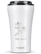 Thermal Coffee Mug Dr.Bacty Apollo 2.0 360 ml "Jeżówka purpurowa" – White