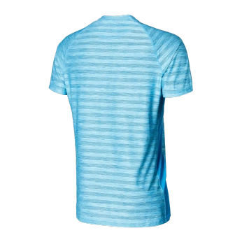 Sportliches Herren-T-Shirt mit kurzen Ärmeln aus Recyclingmaterial - SAXX HOT SHOT - blau.