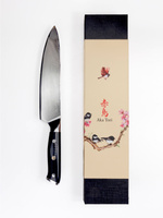 Ekskluzywny Nóż Santoku Aka Tori Osaka Pro 8" ze Stali Damasceńskiej – Prezent Biznesowy z Opcją Graweru