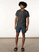 Men's short-sleeved sports t-shirt made from recycled materials SAXX HOT SHOT - black.