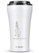 Thermal Coffee Mug Dr.Bacty Apollo 2.0 360 ml "Dziewanna wielkokwiatowa" – White