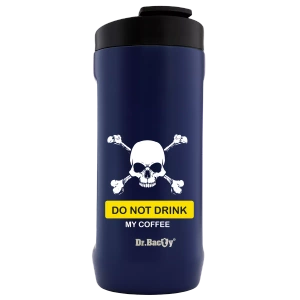 Cooler for can Dr.Bacty Notus do not drink my Coffe - navy blue